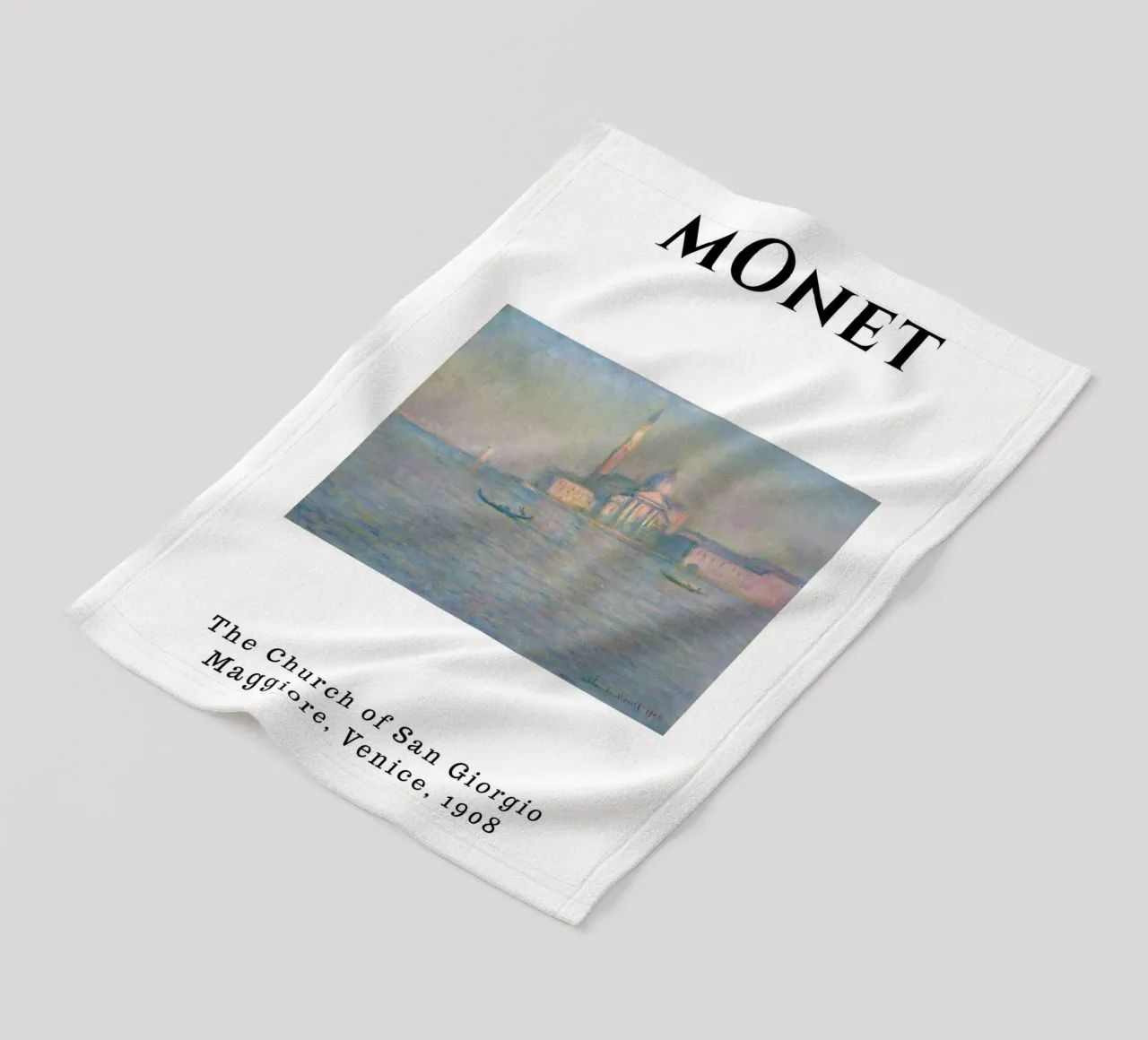 Monet's San Giorgio Maggiore, Venice, 1908 - Impressionist C coperta in pile da homdeco