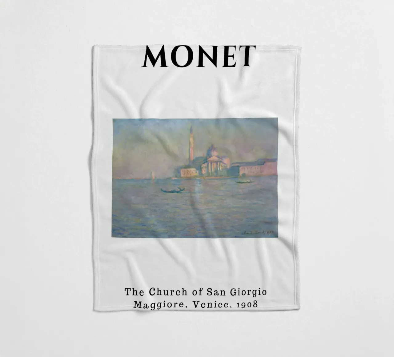 Monet's San Giorgio Maggiore, Venice, 1908 - Impressionist C coperta in pile da homdeco