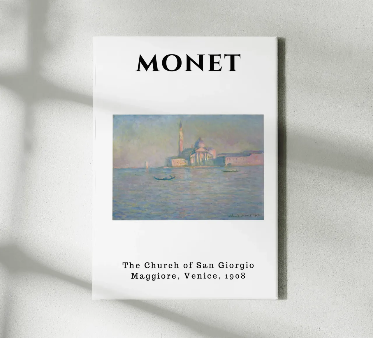 Monet's San Giorgio Maggiore, Venice, 1908 - Impressionist C tela da homdeco