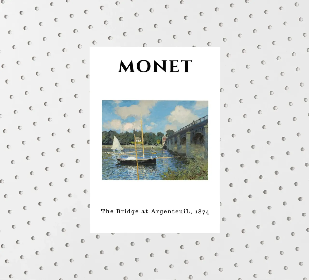 Il ponte di Argenteuil di Monet, 1874 - Sce fluviale impressionista adesivo da homdeco