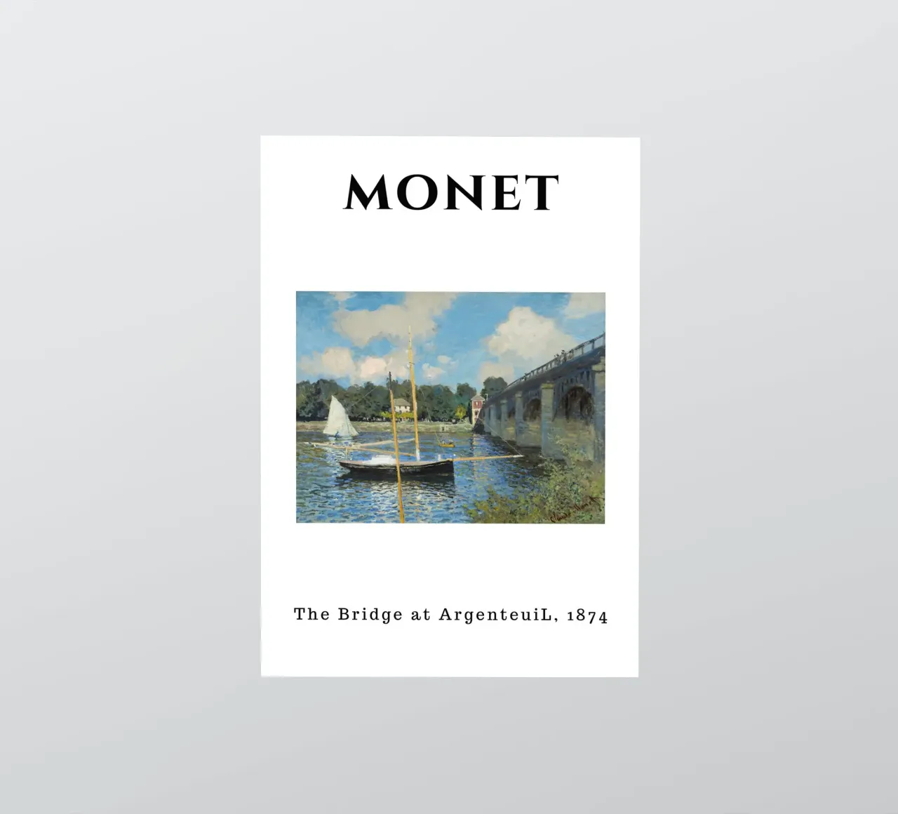 Il ponte di Argenteuil di Monet, 1874 - Sce fluviale impressionista adesivo da homdeco