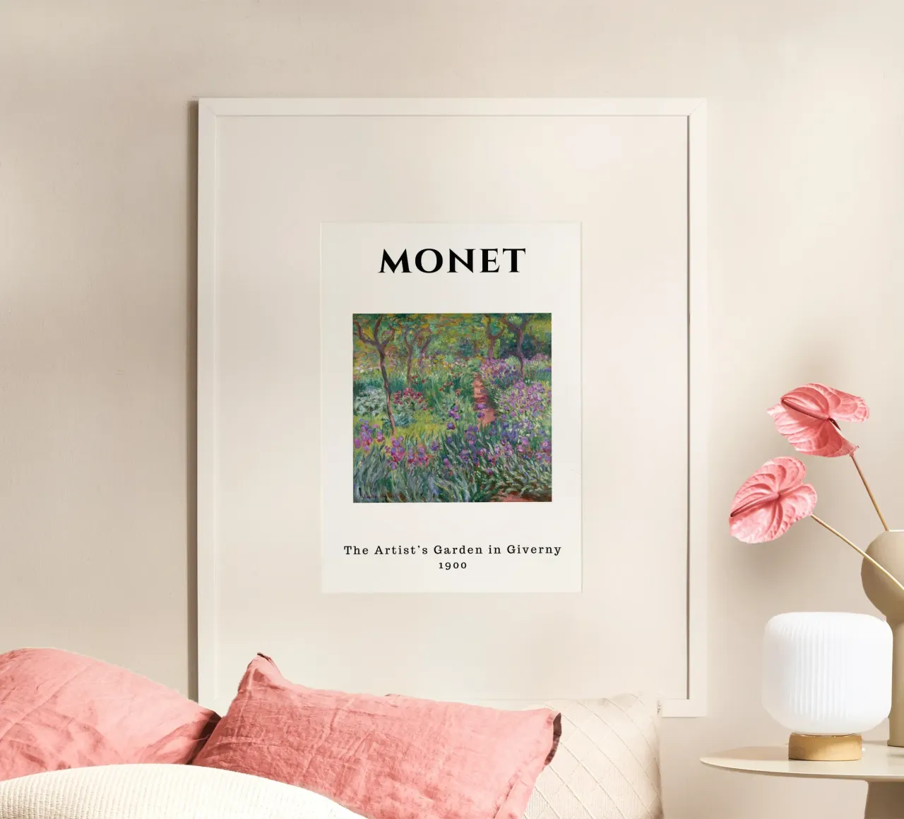 Monets tuin in Giverny, 1900 - Levendig impressionistisch landschap poster van homdeco