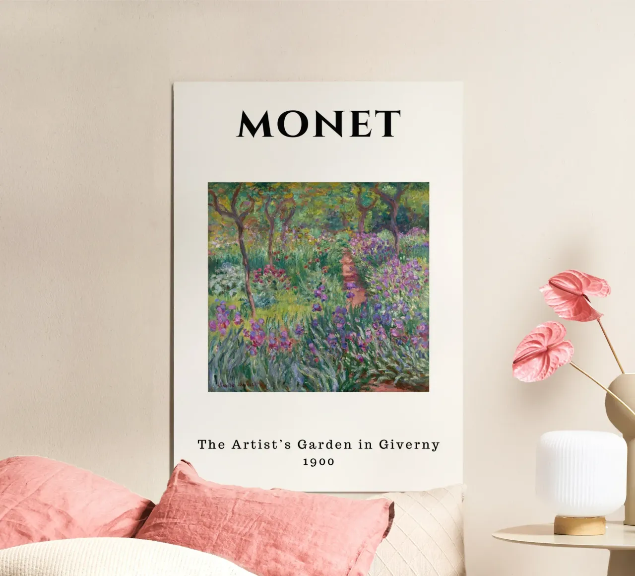 Monets tuin in Giverny, 1900 - Levendig impressionistisch landschap poster van homdeco