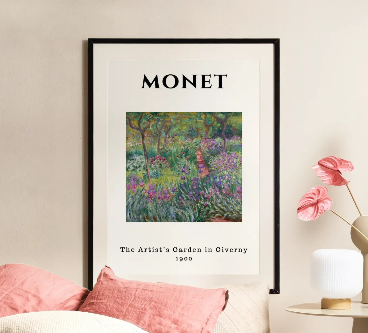 Monets tuin in Giverny, 1900 - Levendig impressionistisch landschap poster van homdeco