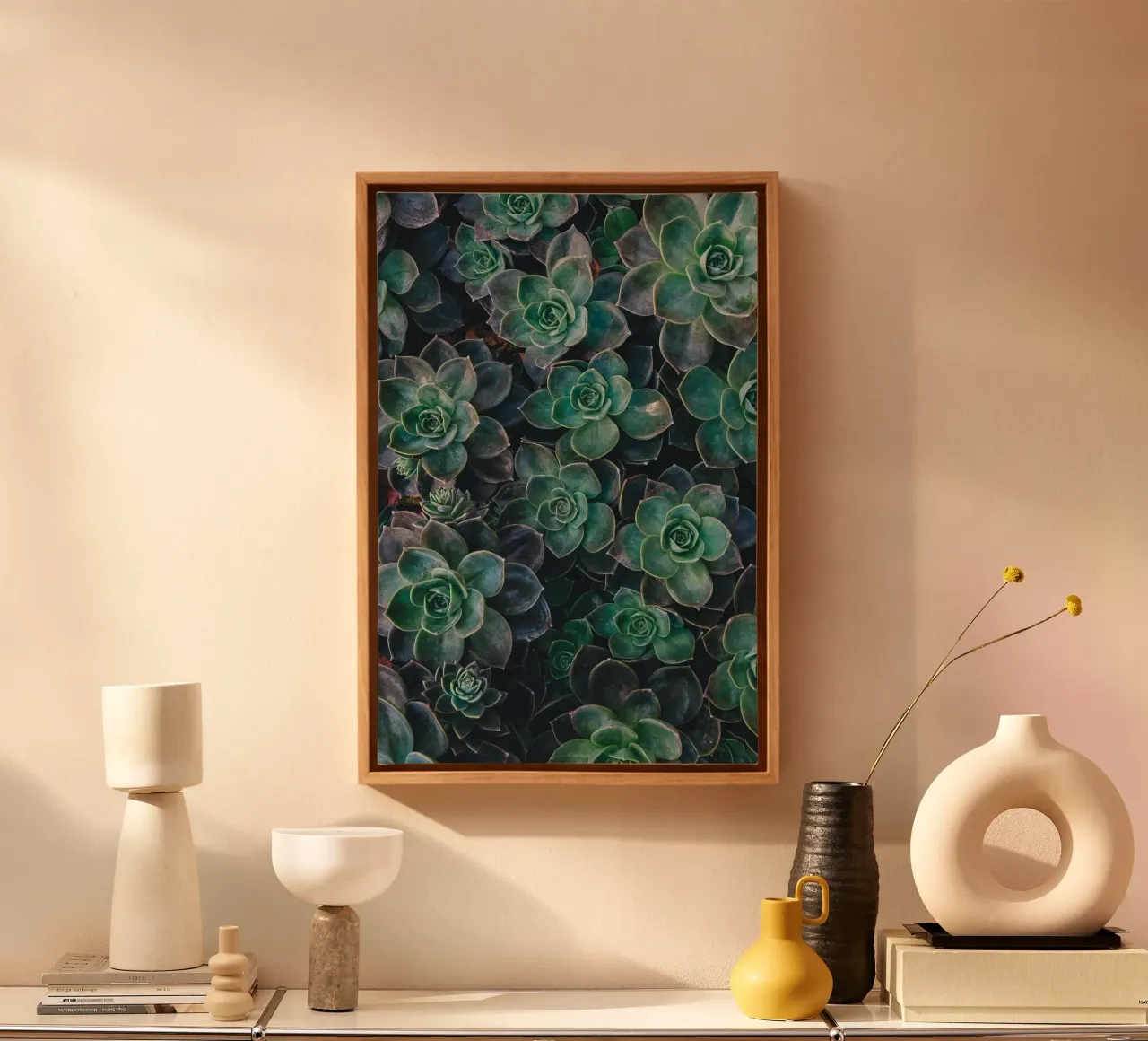 Texture botaniche tela con Cornice a cassetta da PhotoVibe Decor