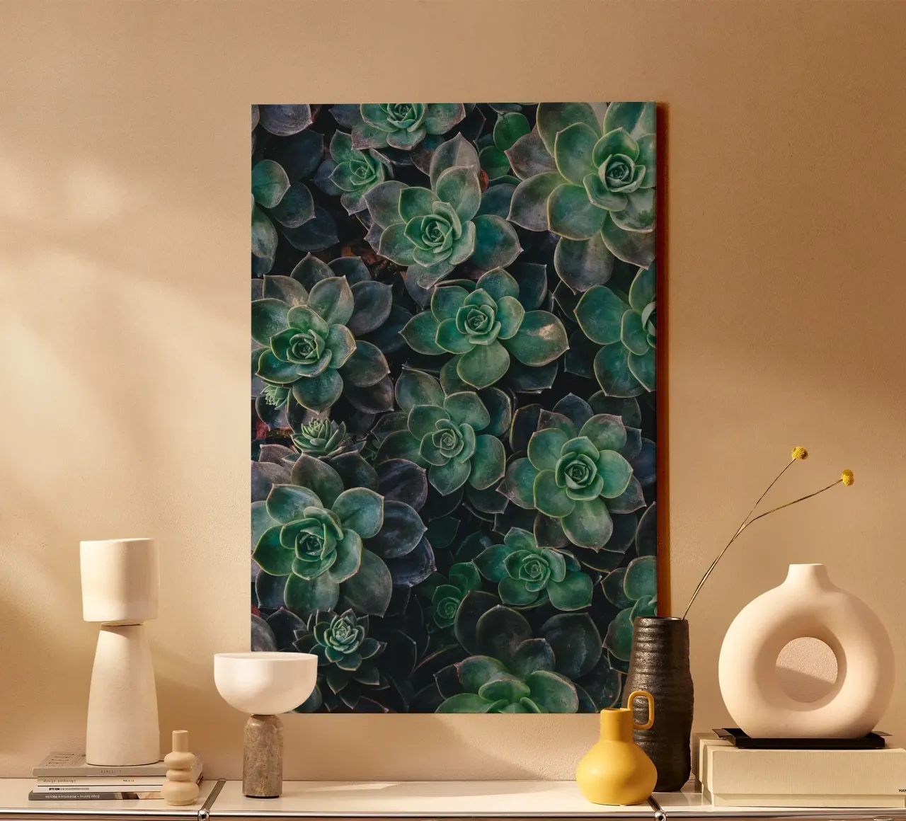 Texture botaniche tela con Cornice a cassetta da PhotoVibe Decor