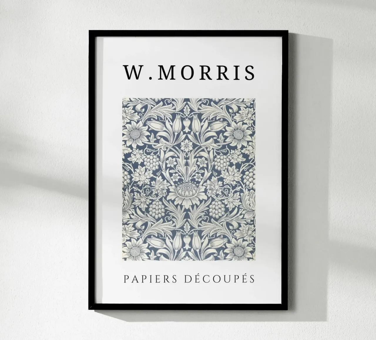 W. Carte da taglio Morris: motivo floreale blu Art Nouveau poster da homdeco