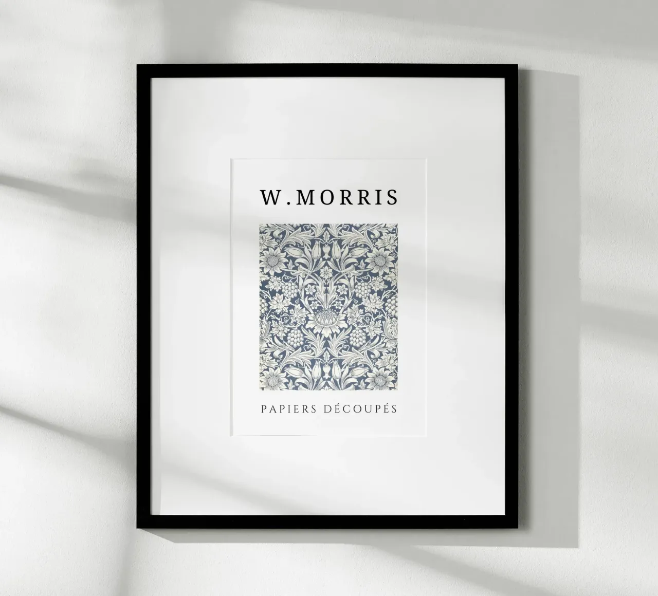 W. Carte da taglio Morris: motivo floreale blu Art Nouveau poster da homdeco