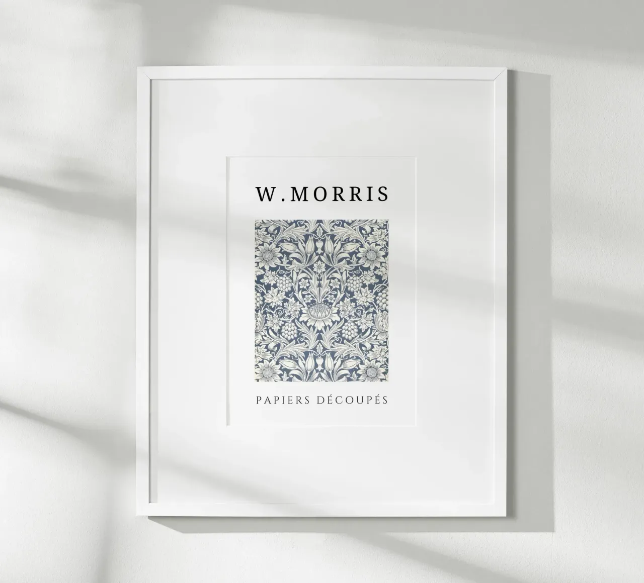 W. Carte da taglio Morris: motivo floreale blu Art Nouveau poster da homdeco