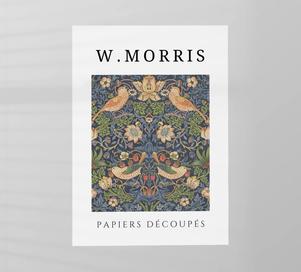 W. Morris Cut Papers: Ladro di fragole Modello di uccello floreale pellicola backlit da homdeco