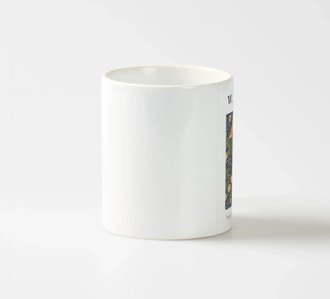W. Morris Cut Papers: Ladro di fragole Modello di uccello floreale tazza in ceramica da homdeco