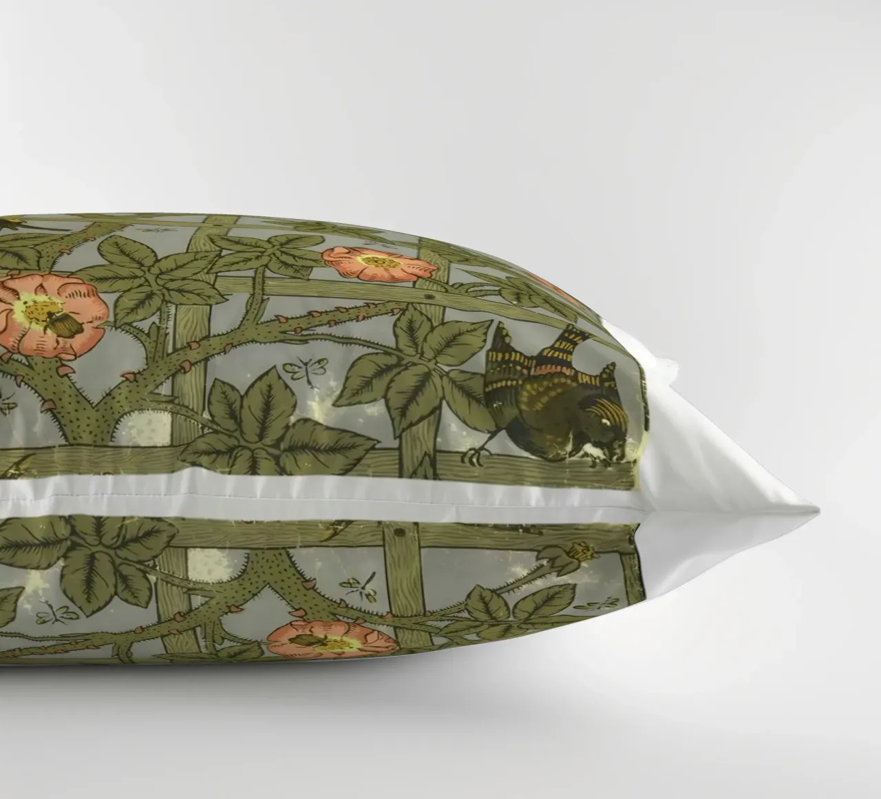 W. Morris Cut Papers: Traliccio e uccelli Art Nouveau Design cuscino da homdeco