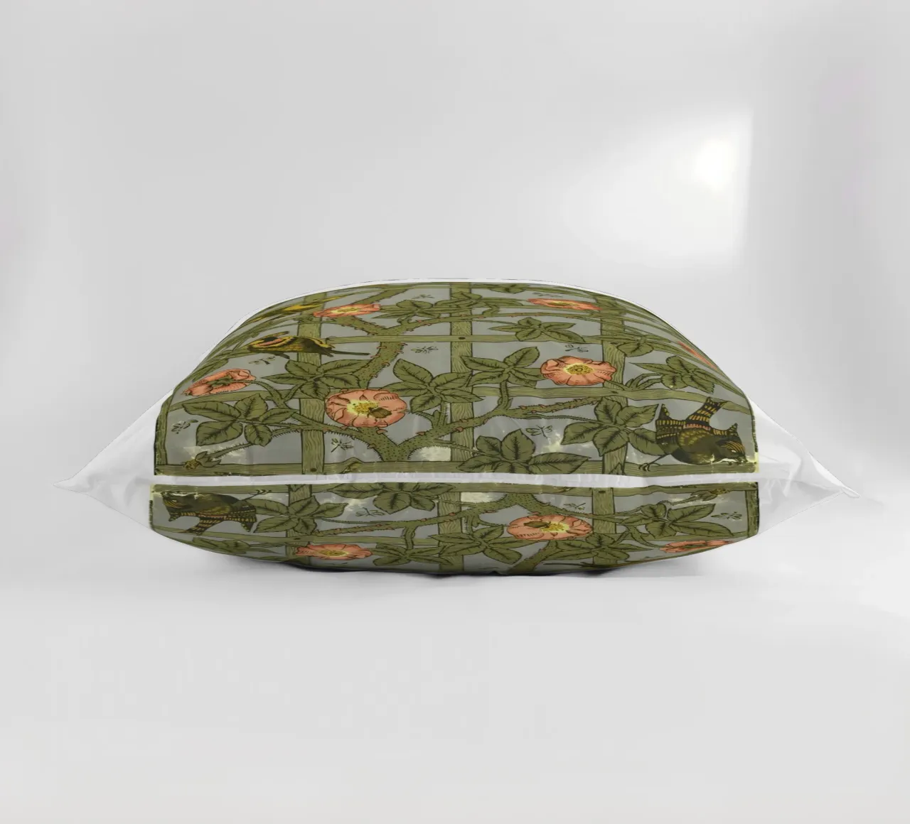 W. Morris Cut Papers: Traliccio e uccelli Art Nouveau Design cuscino da homdeco