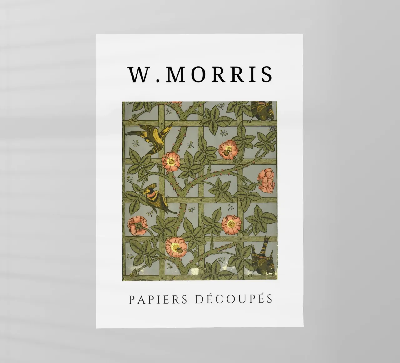 W. Morris Cut Papers: Traliccio e uccelli Art Nouveau Design pellicola backlit da homdeco