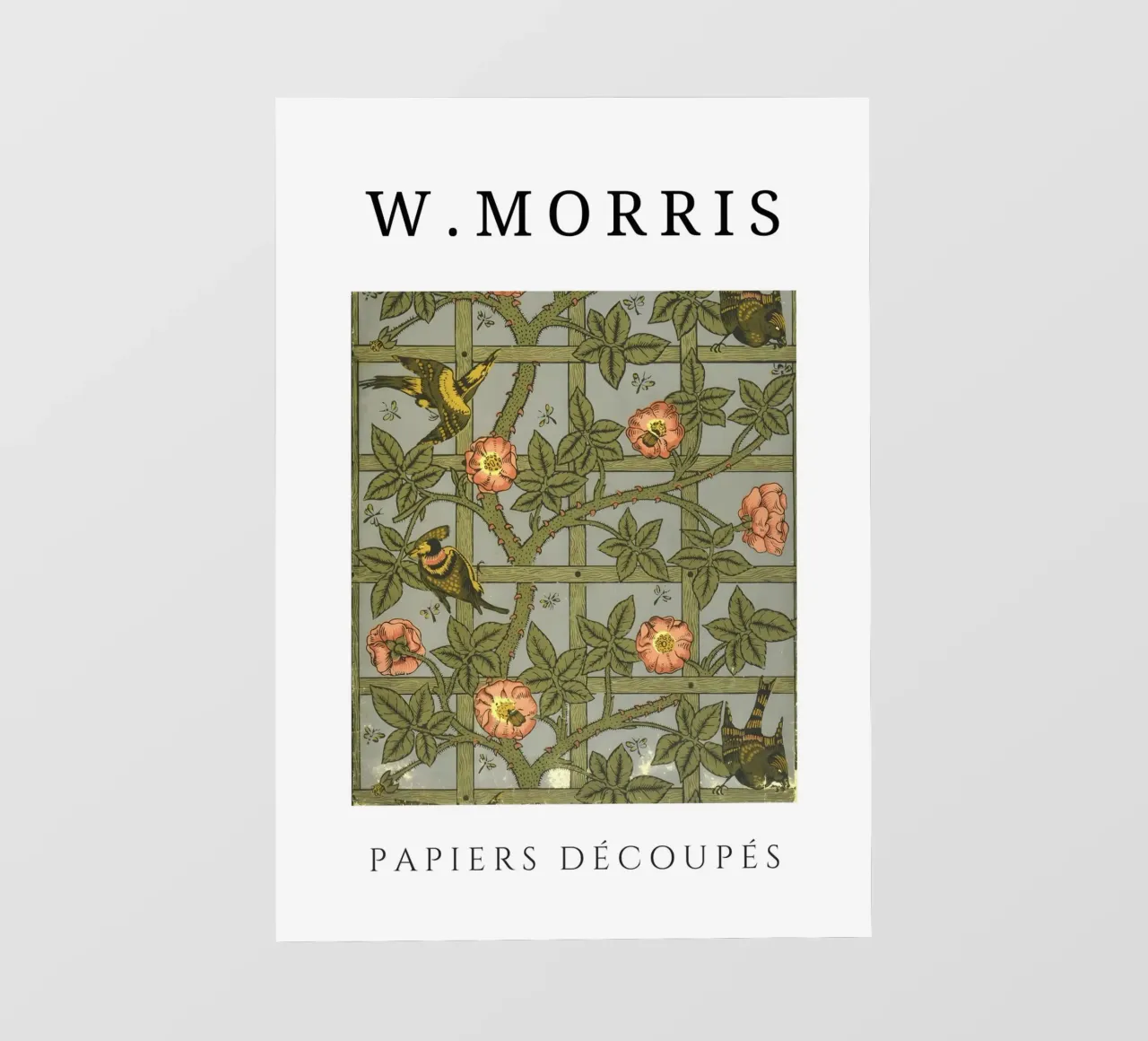 W. Morris Cut Papers: Traliccio e uccelli Art Nouveau Design pellicola backlit da homdeco