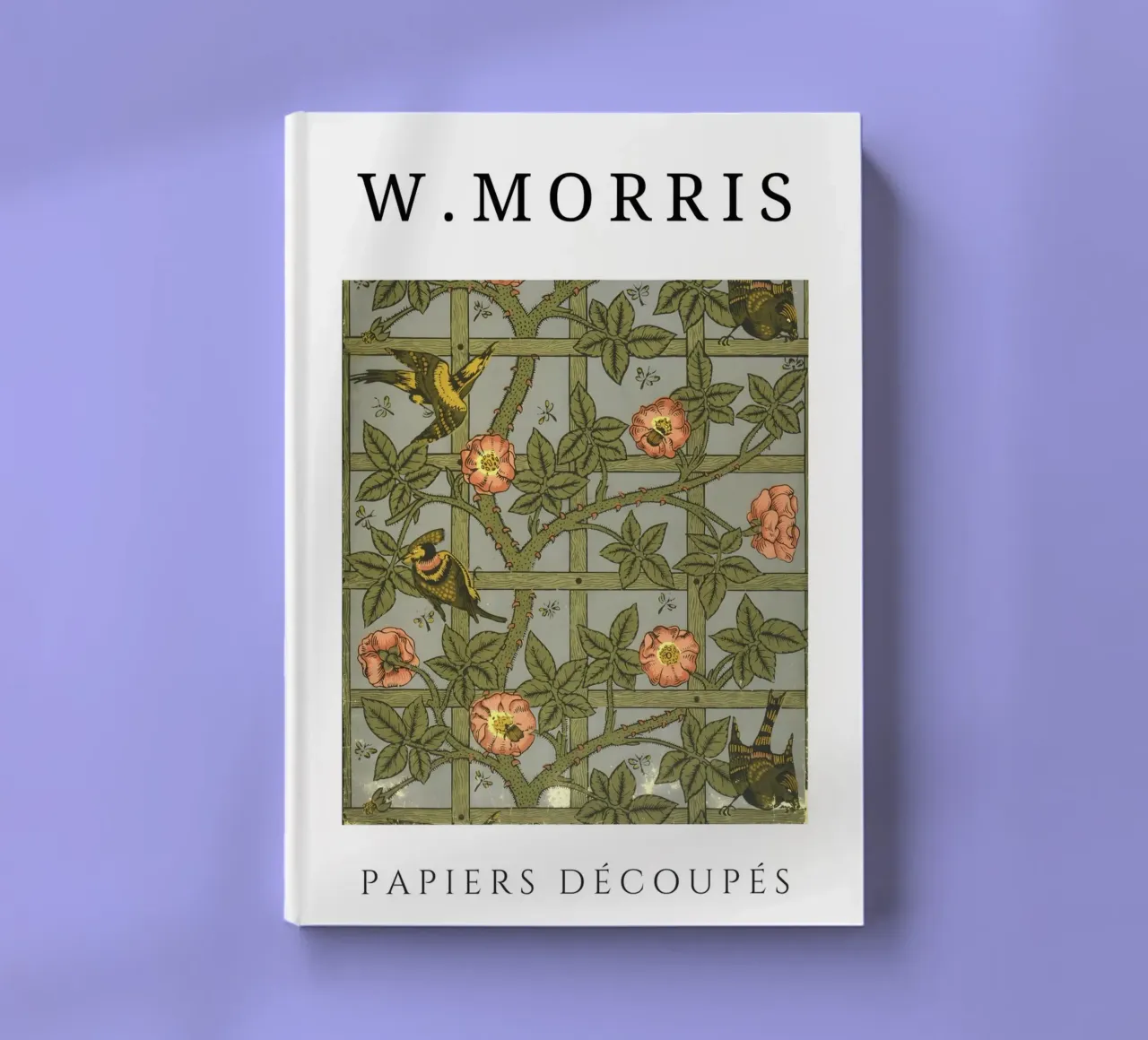 W. Morris Cut Papers: Trellis & Bird Art Nouveau Design notebook by homdeco