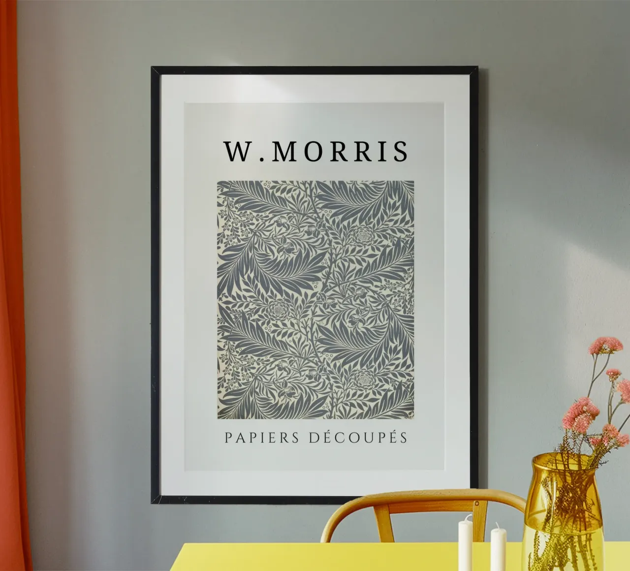 W. Morris Cut Papers: Motivo floreale blu Willow Bough poster da homdeco