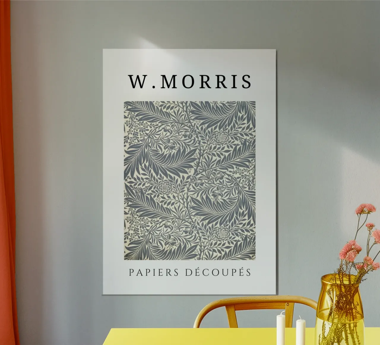 W. Morris Cut Papers: Motivo floreale blu Willow Bough poster da homdeco