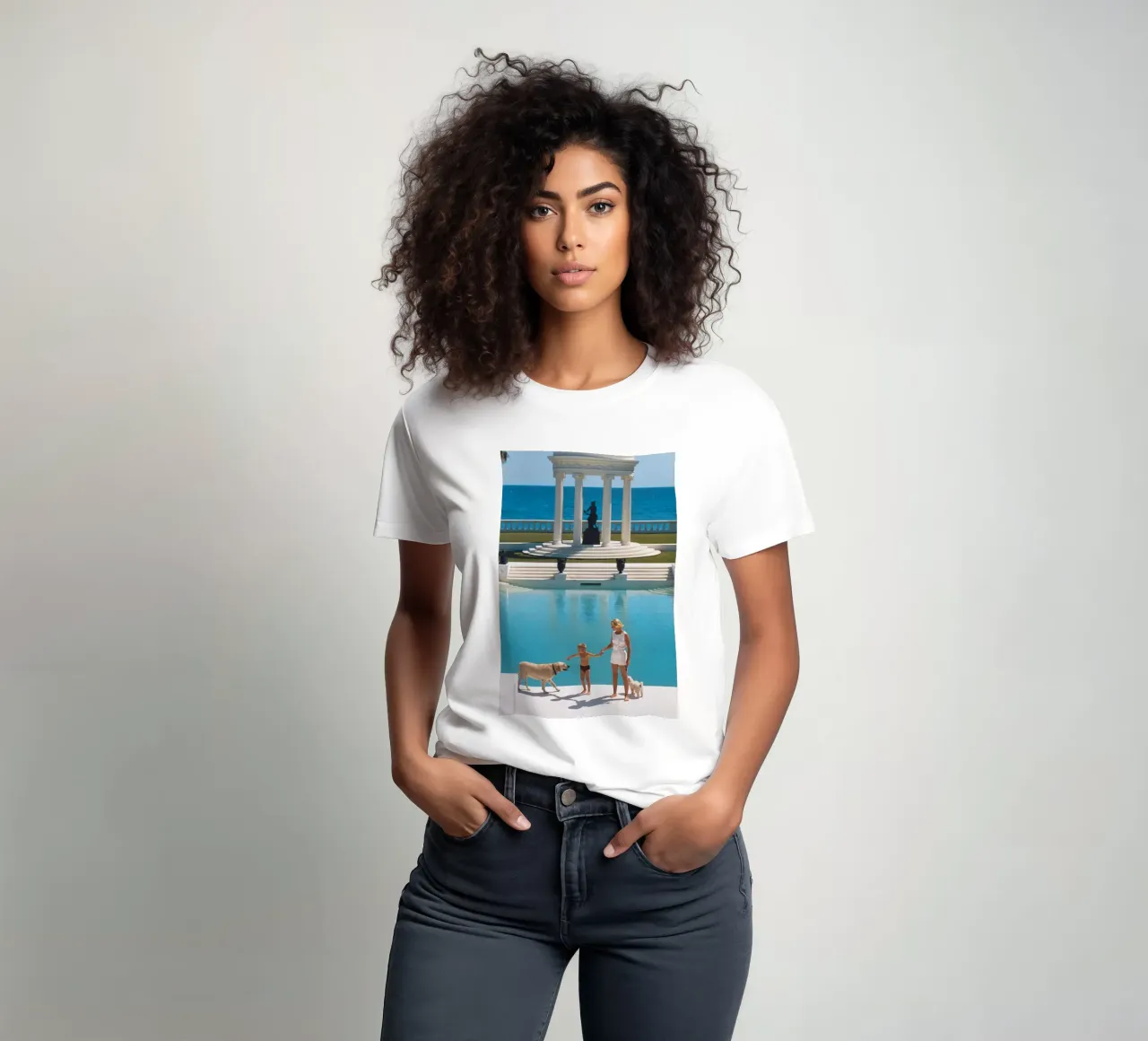 Am Rande des Pools stehend - Slim Aarons T-Shirt von COMEBACKSHOP