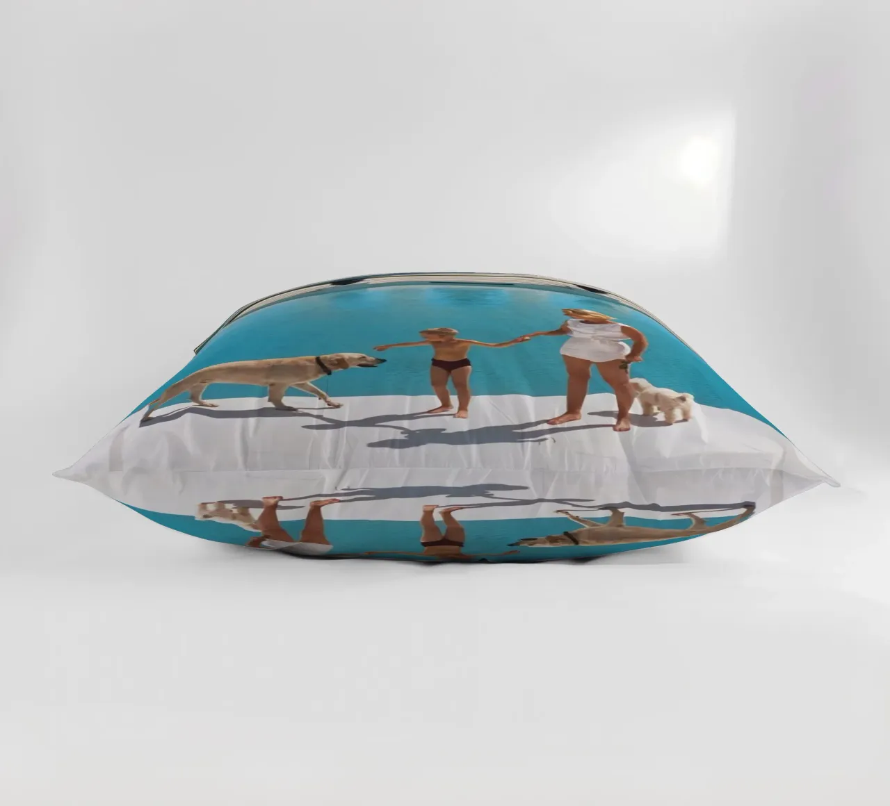 Standing on the edge of the pool - Slim Aarons decorative cushion by COMEBACKSHOP
