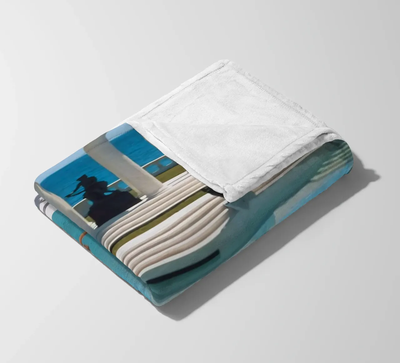 Am Rande des Pools stehend - Slim Aarons Fleecedecke von COMEBACKSHOP