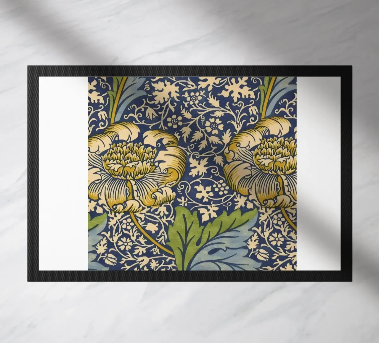 W. Carte da taglio Morris: Modello floreale giallo Pimpernel zerbino da homdeco