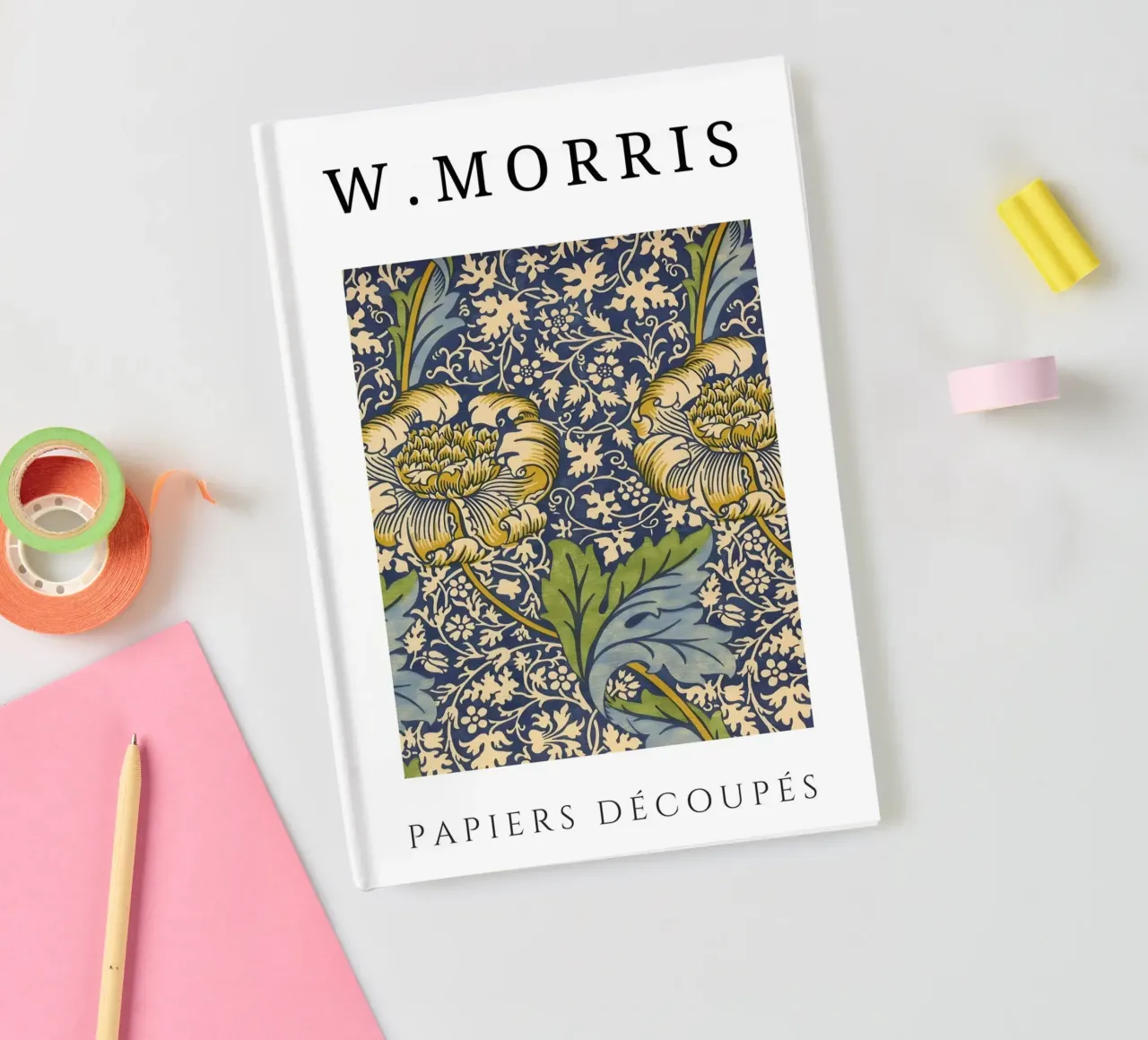 W. Carte da taglio Morris: Modello floreale giallo Pimpernel diario da homdeco