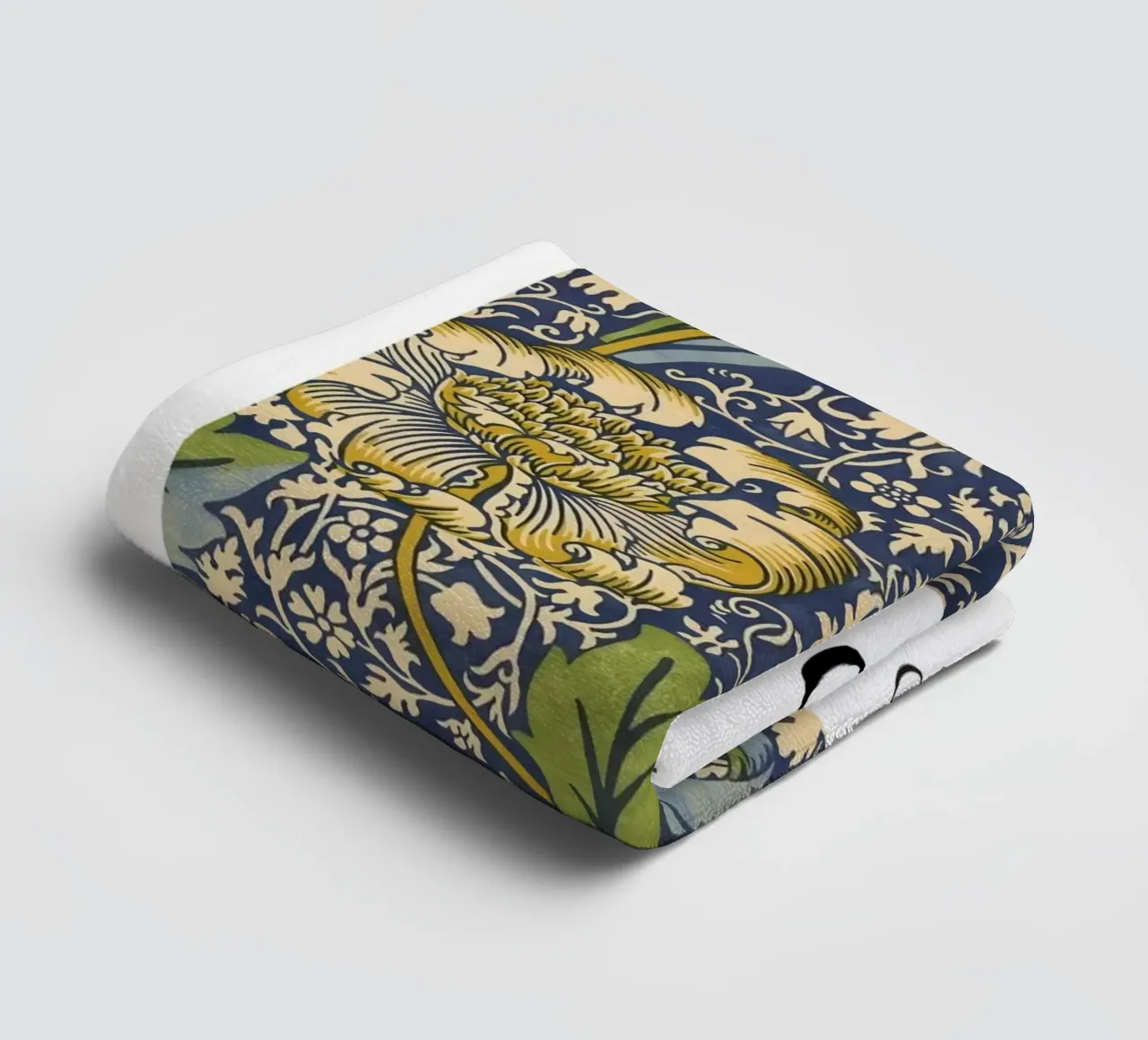 W. Carte da taglio Morris: Modello floreale giallo Pimpernel asciugamano da bagno da homdeco