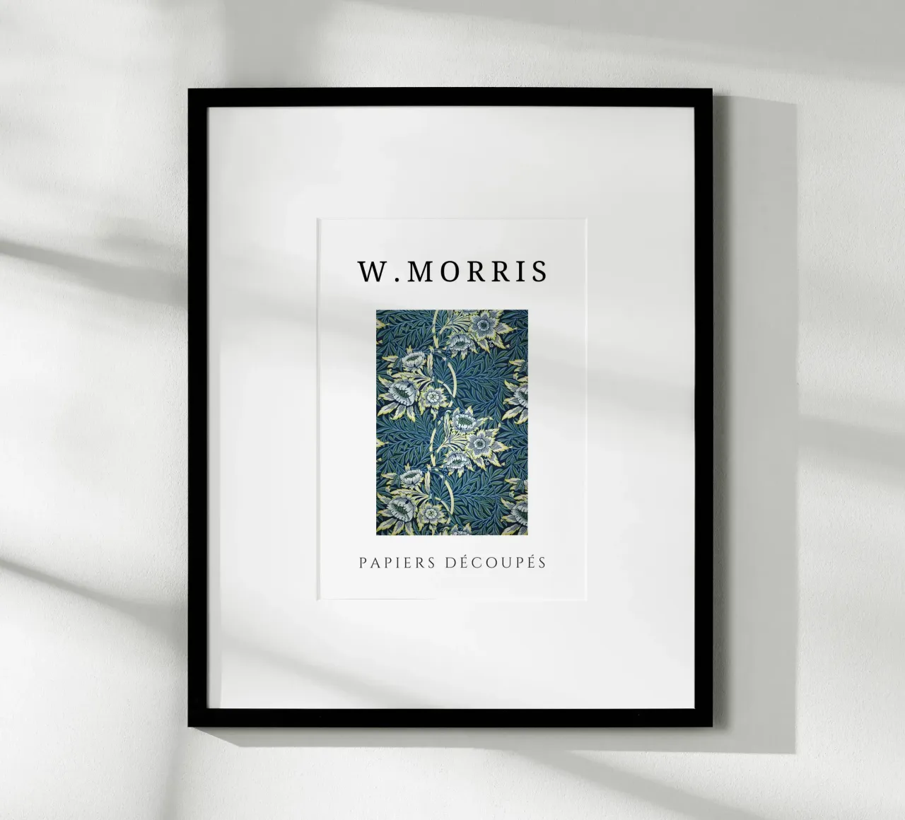 W. Carte da taglio Morris: Motivo floreale blu alga poster da homdeco