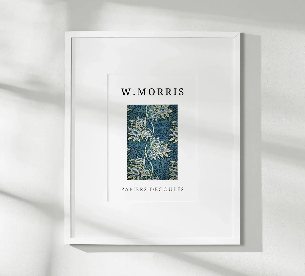 W. Carte da taglio Morris: Motivo floreale blu alga poster da homdeco