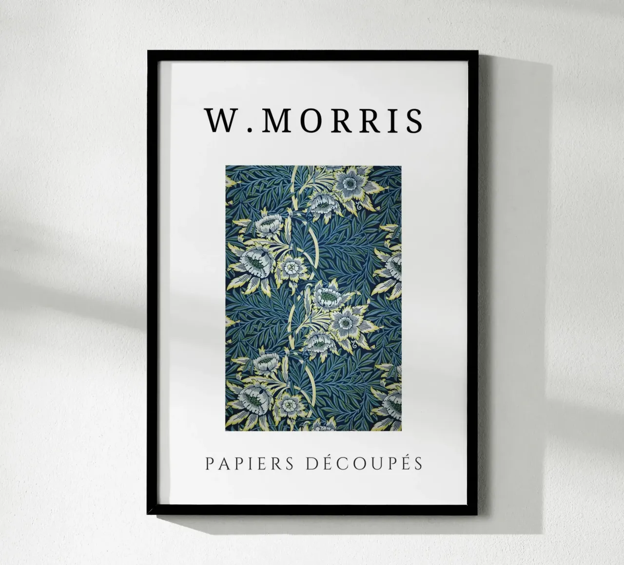 W. Carte da taglio Morris: Motivo floreale blu alga poster da homdeco