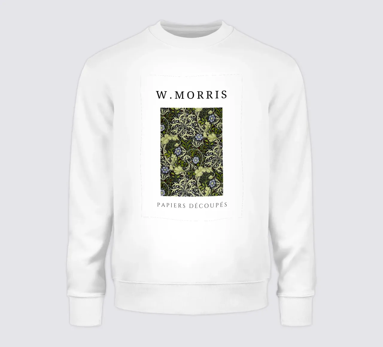 W. Morris Cut Papers: Motivo floreale caprifoglio e tulipano felpa da homdeco