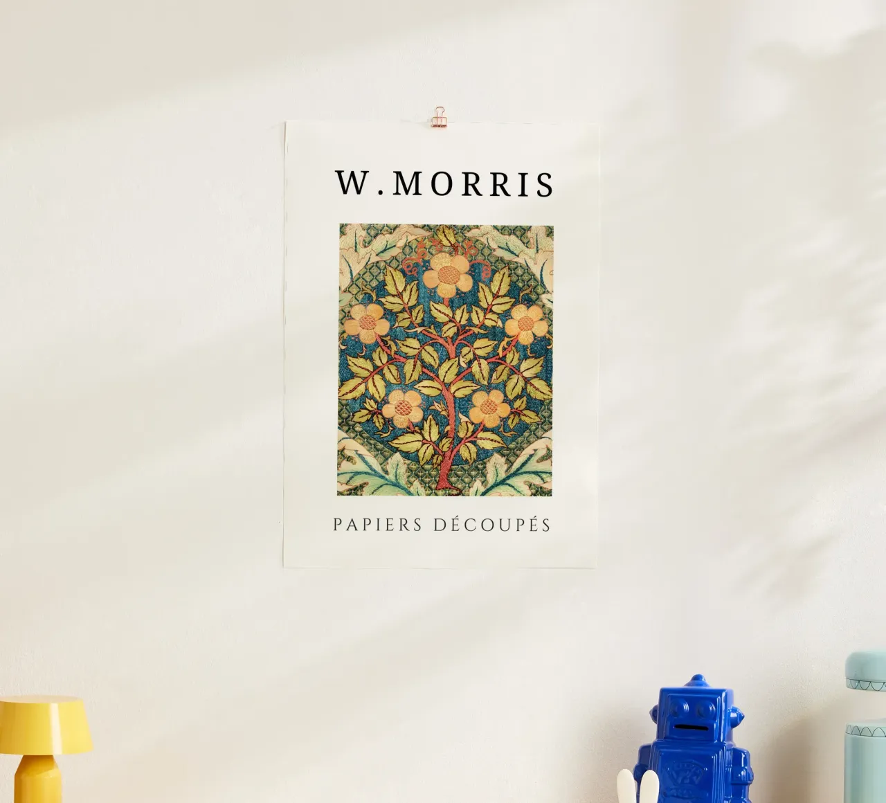 W. Morris Cut Papers: Motivo floreale dell'albero della vita poster da homdeco