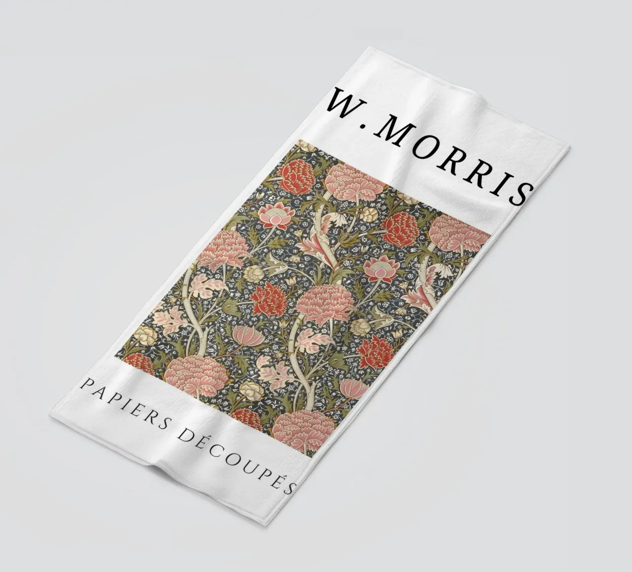W. Morris Cut Papers: Rosa e rosso floreale Art Nouveau telo mare da homdeco