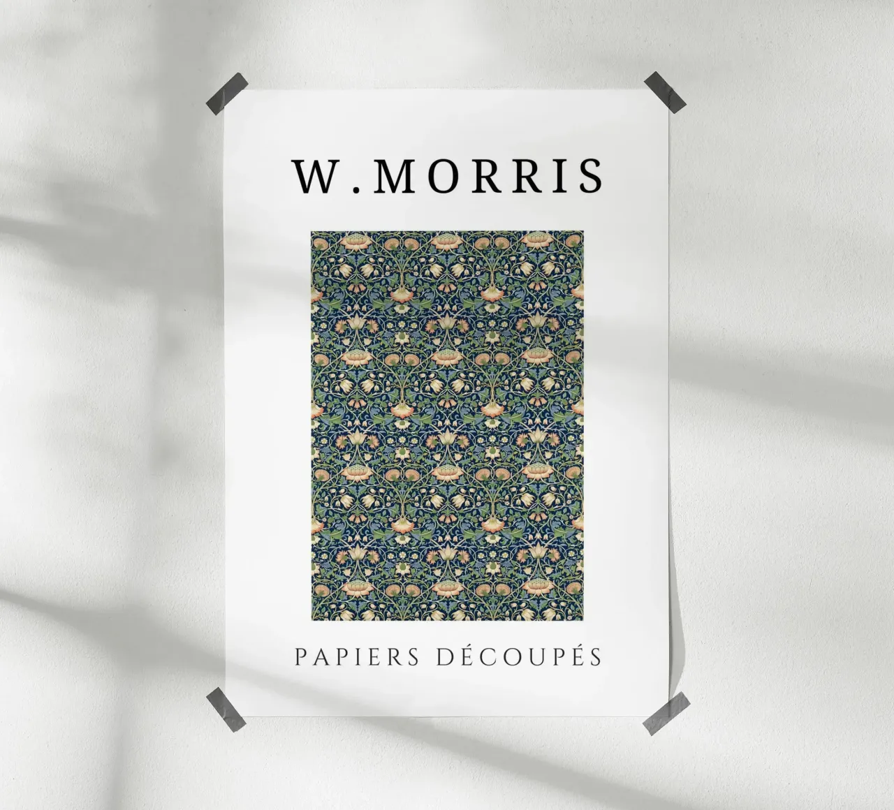 W. Morris Floral Pattern - Kunst & Handwerk Botanische Wandkunst Poster von homdeco