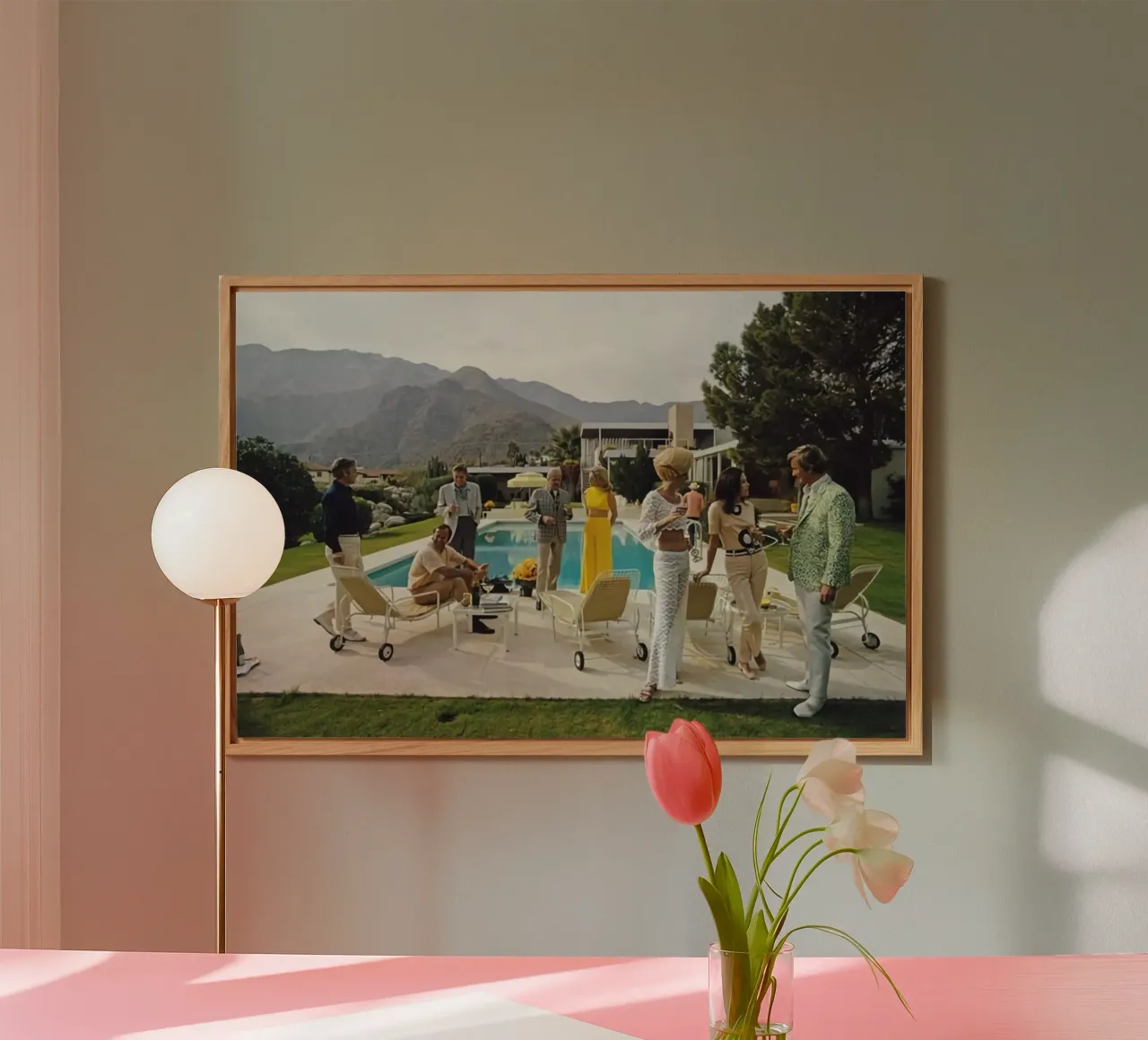 Festa a bordo piscina - Slim Aarons alluminio dibond da COMEBACKSHOP