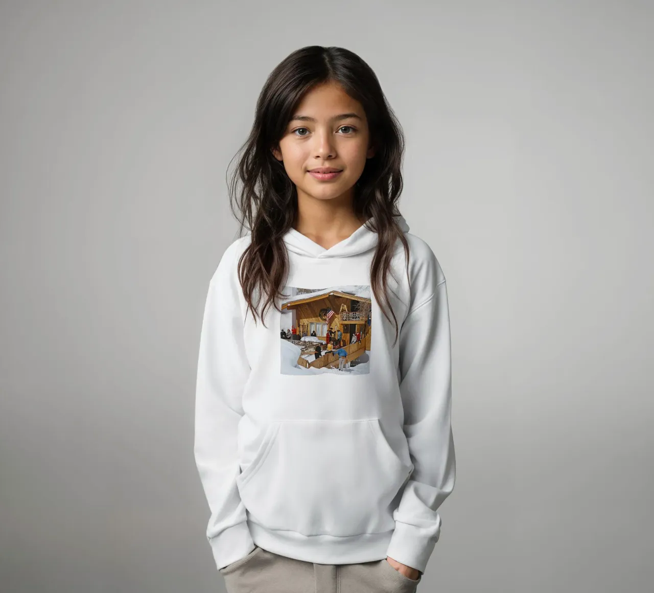 Settimana bianca - Slim Aarons felpa bambino con cappuccio da COMEBACKSHOP
