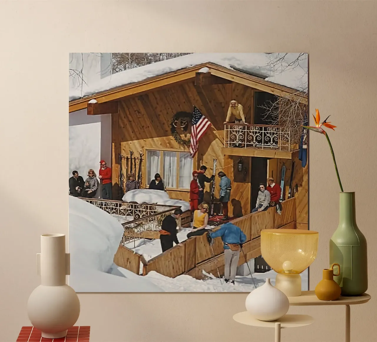Settimana bianca - Slim Aarons carta hahnemühle da COMEBACKSHOP