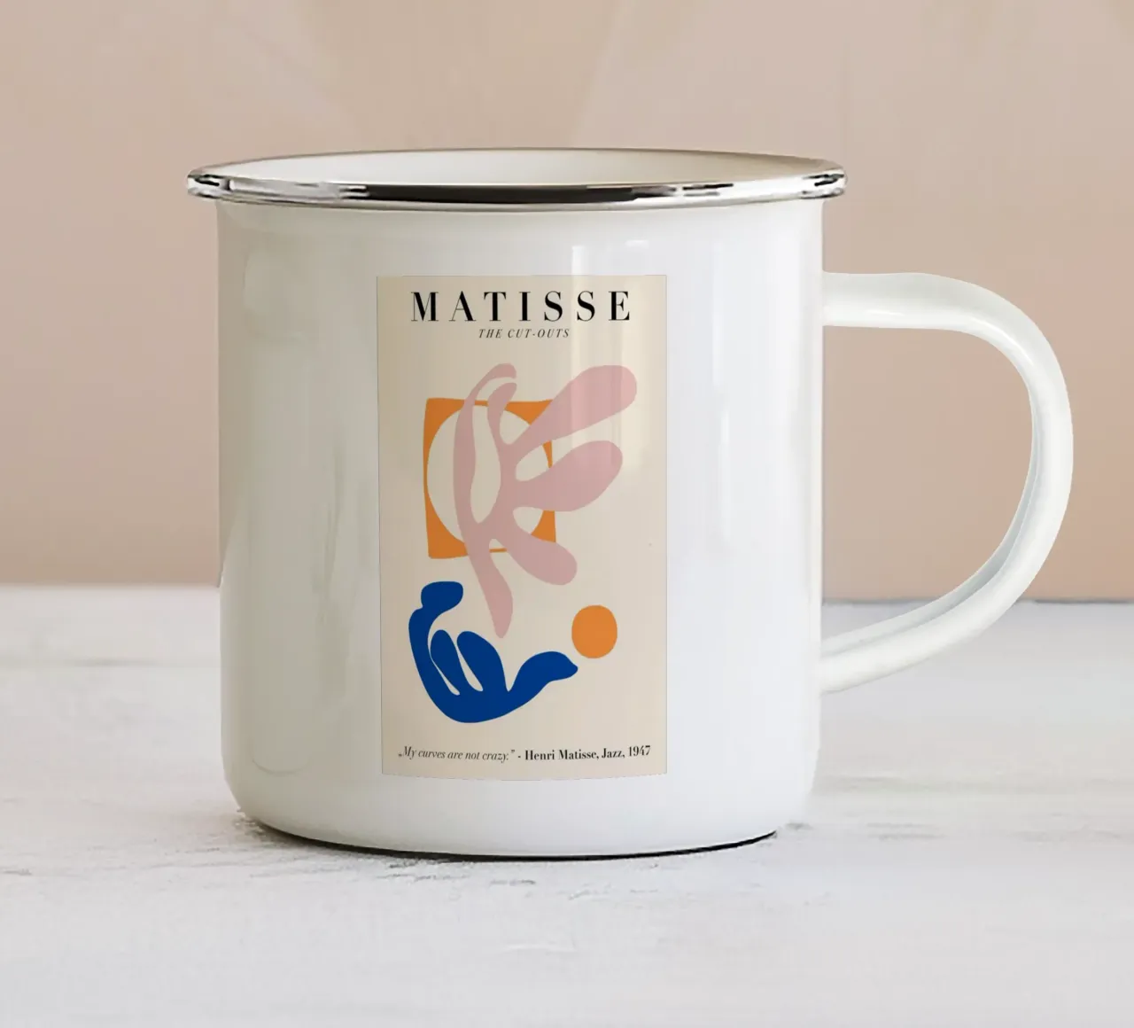 Matisse Jazz 1947 tazza in smalto da SLOW LIVING ARTWORK