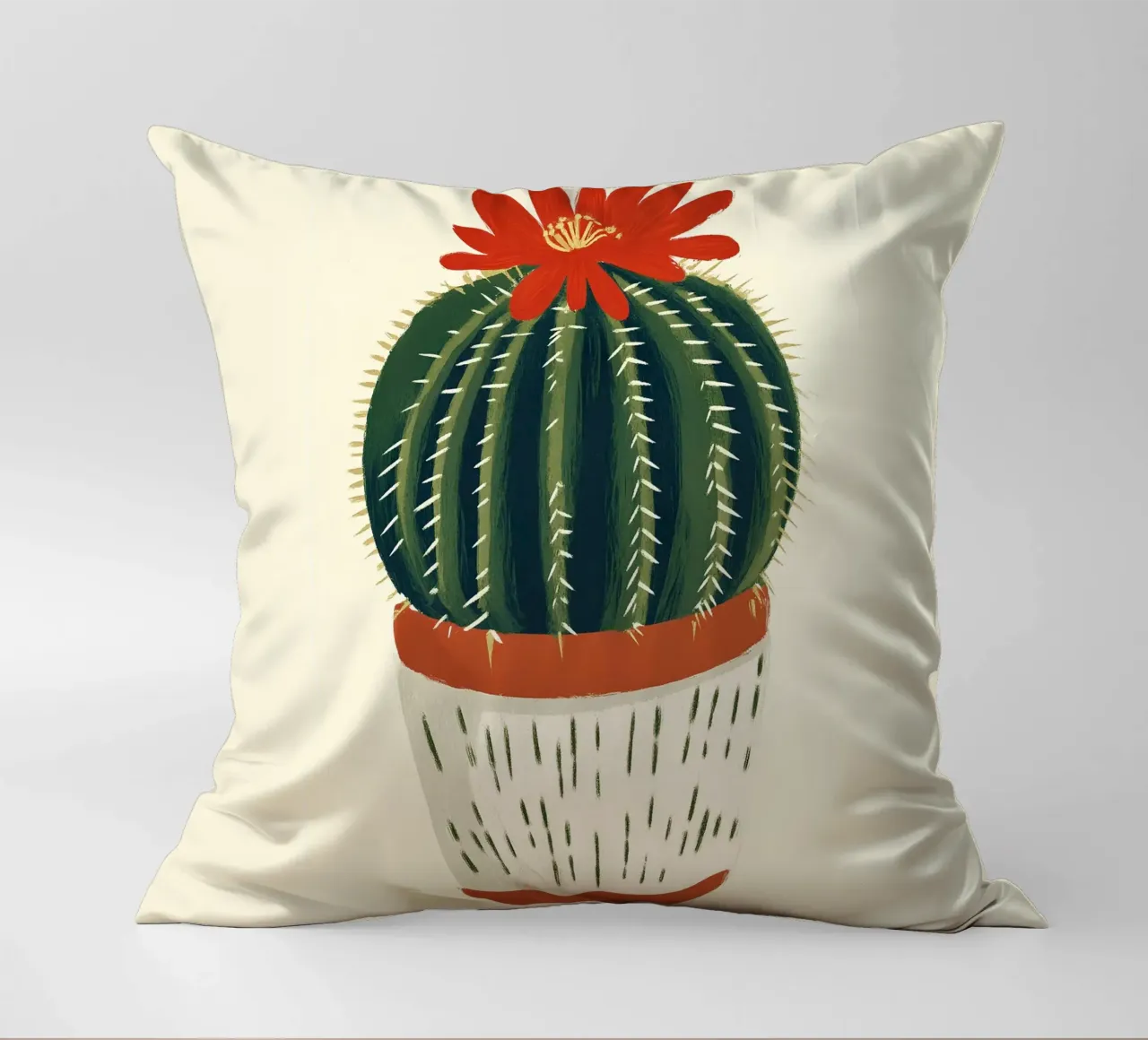 Cactus rotondo cuscino da Curious Canvas
