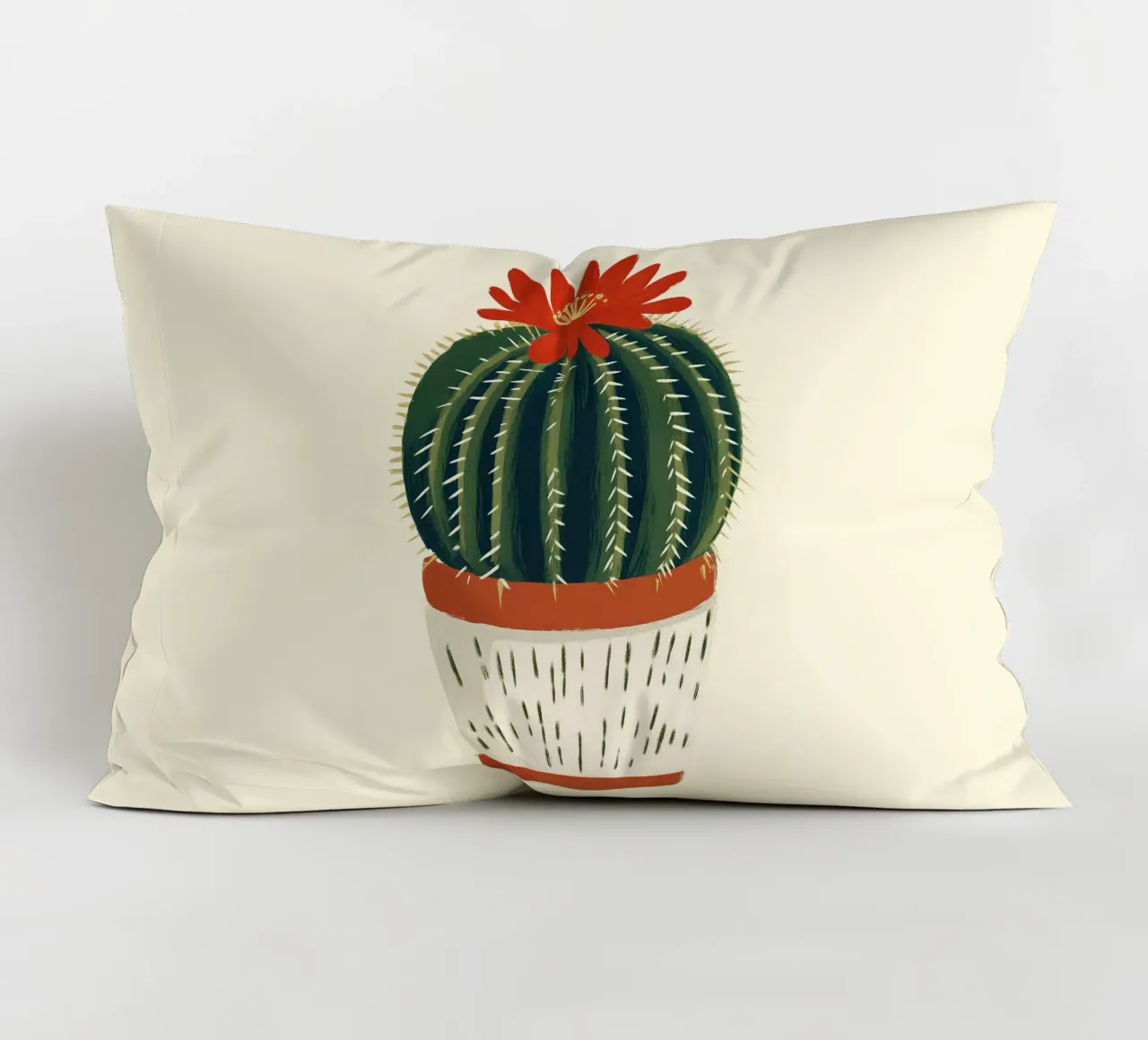 Cactus rotondo cuscino da Curious Canvas