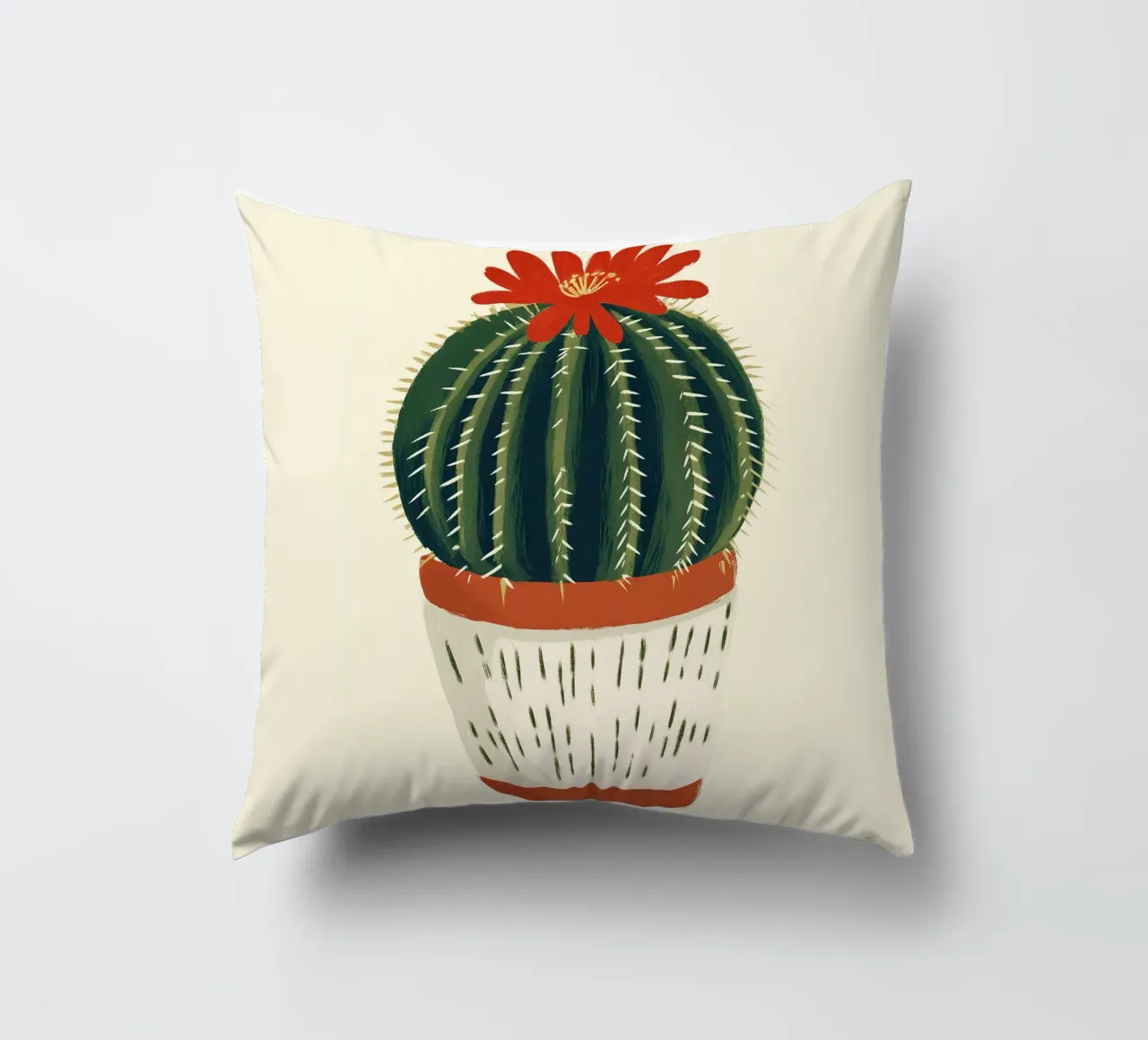 Cactus rotondo cuscino da Curious Canvas