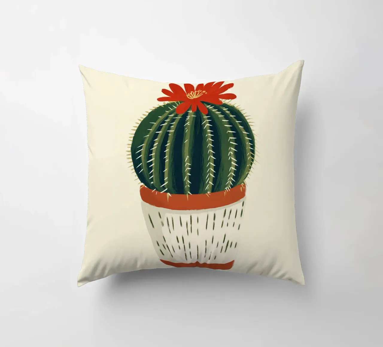 Cactus rotondo cuscino da Curious Canvas