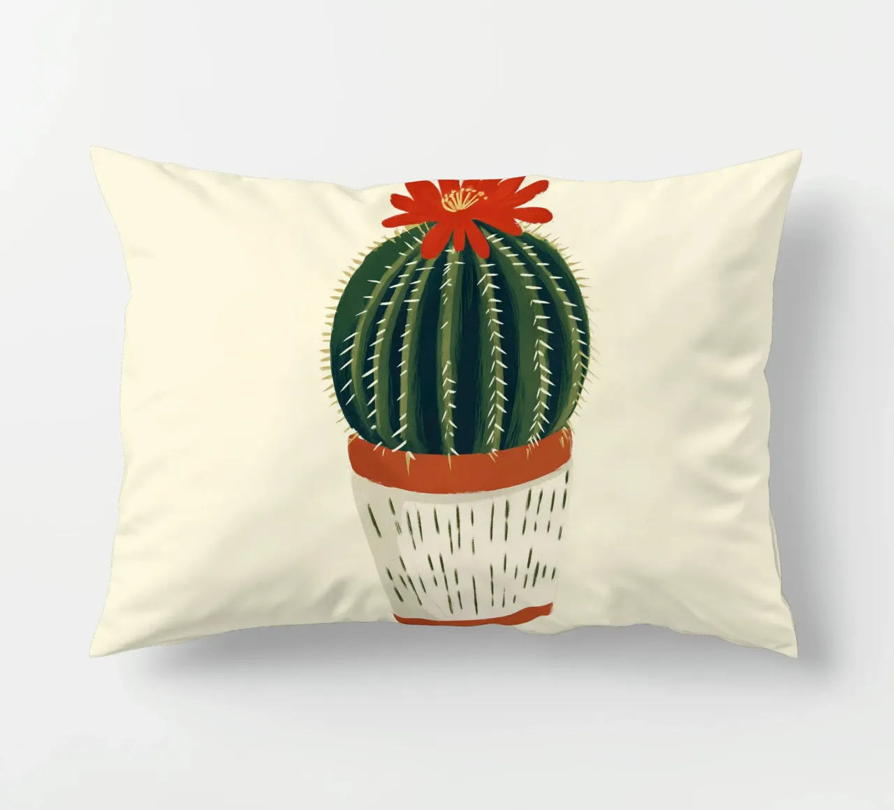Cactus rotondo cuscino da Curious Canvas
