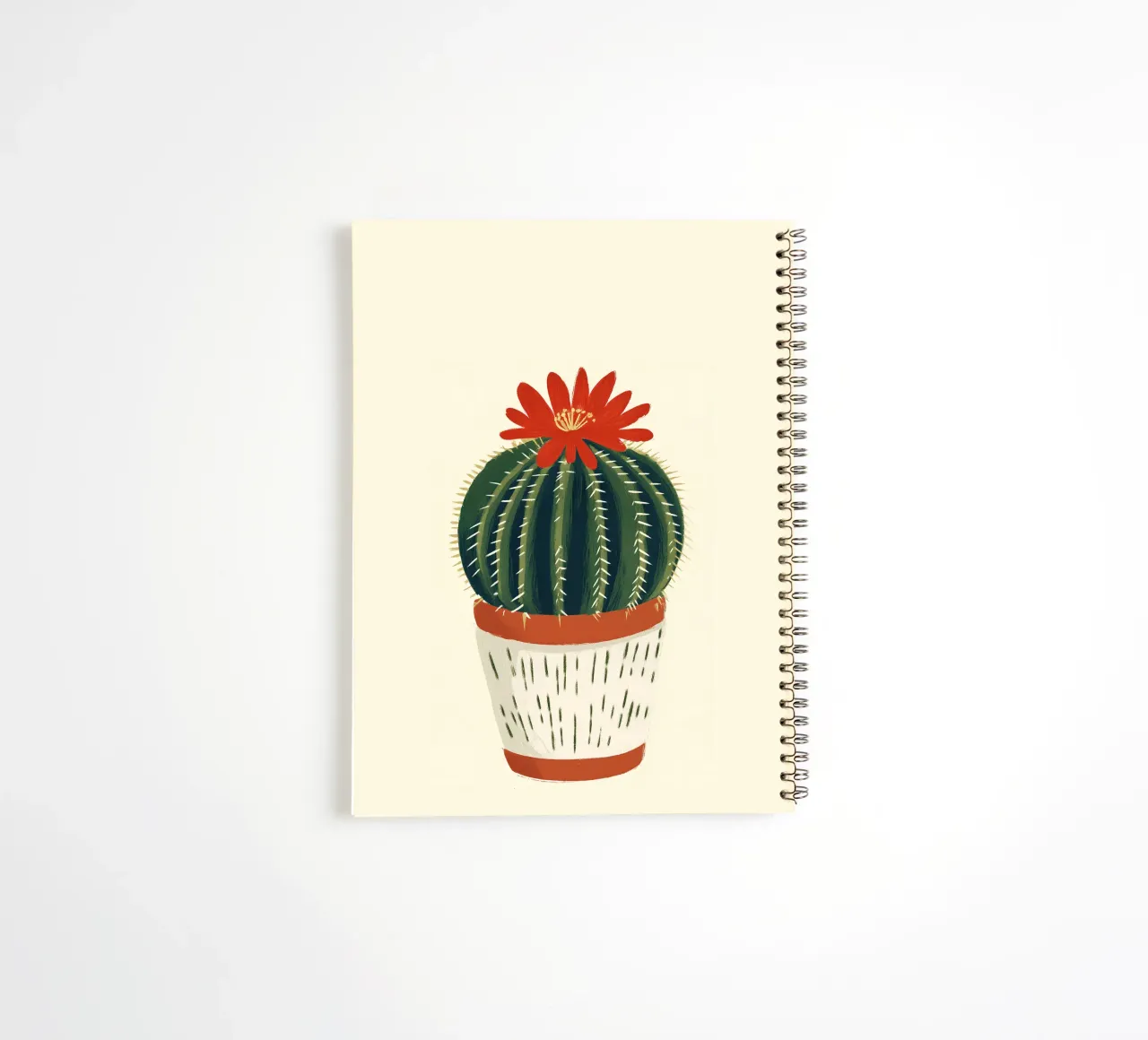 Round cactus spiral notebook by Curious Canvas