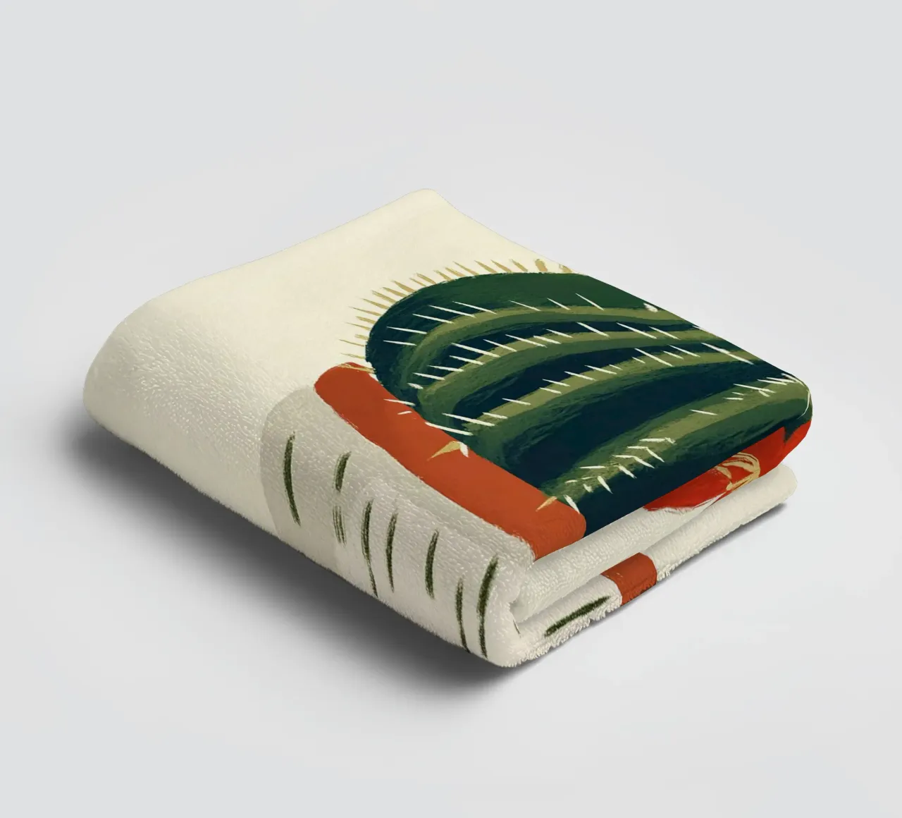 Cactus rotondo asciugamano da bagno da Curious Canvas