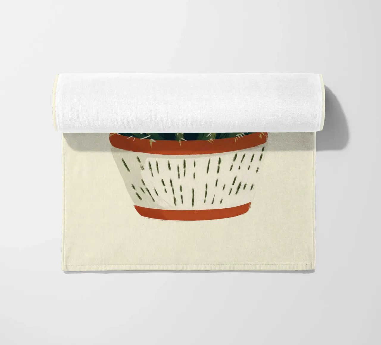 Cactus rotondo telo mare da Curious Canvas