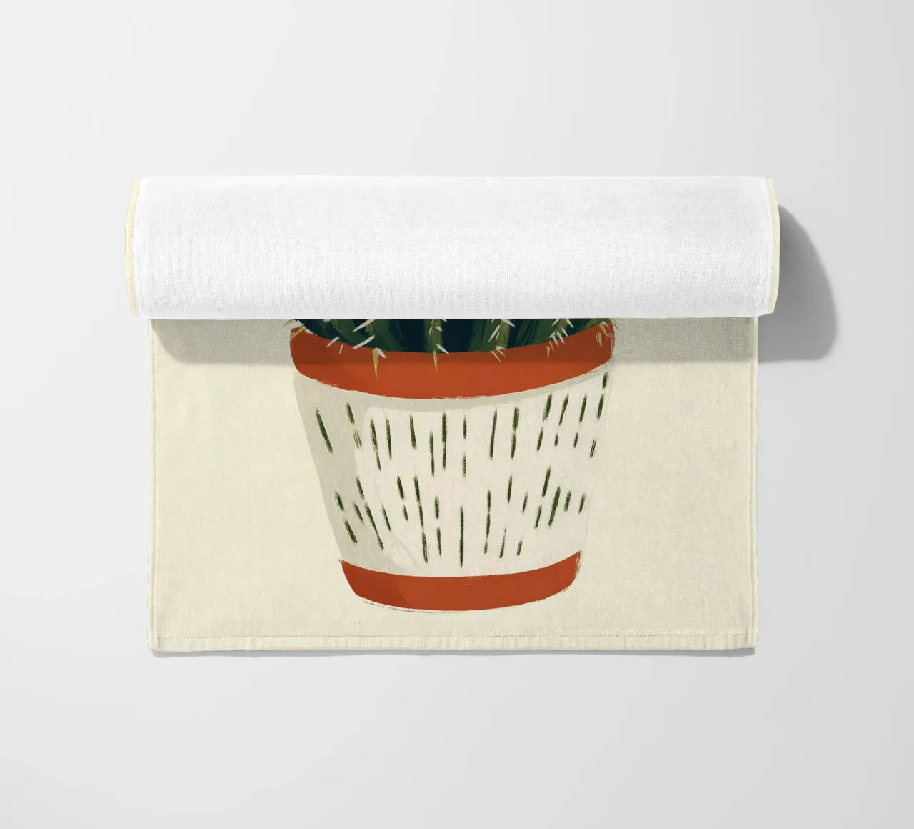 Cactus rotondo telo mare da Curious Canvas