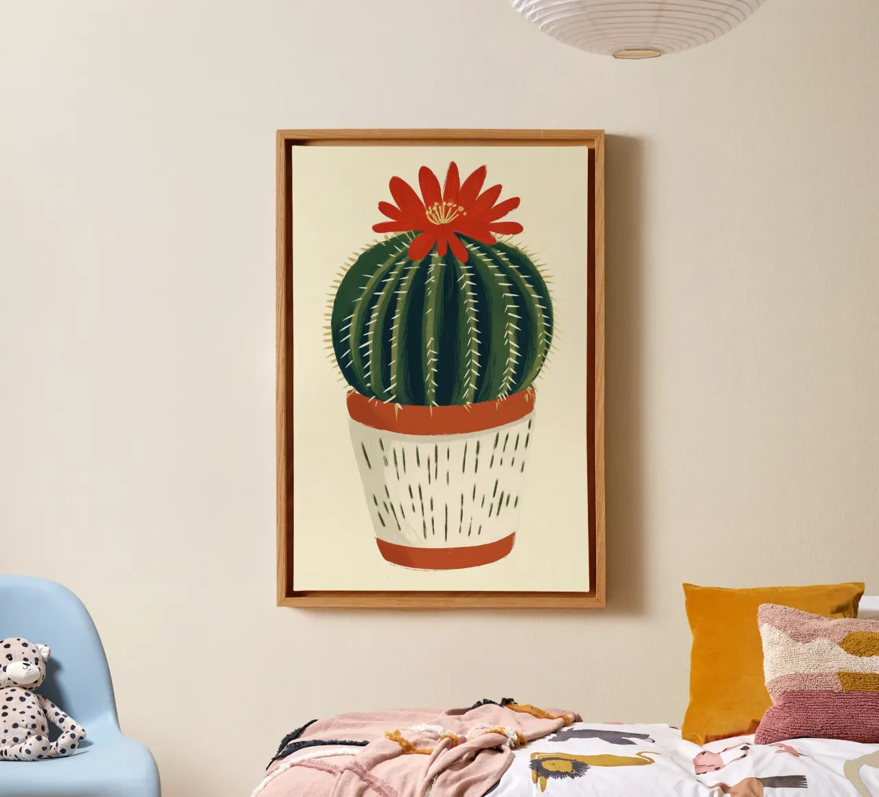 Cactus rotondo tela da Curious Canvas