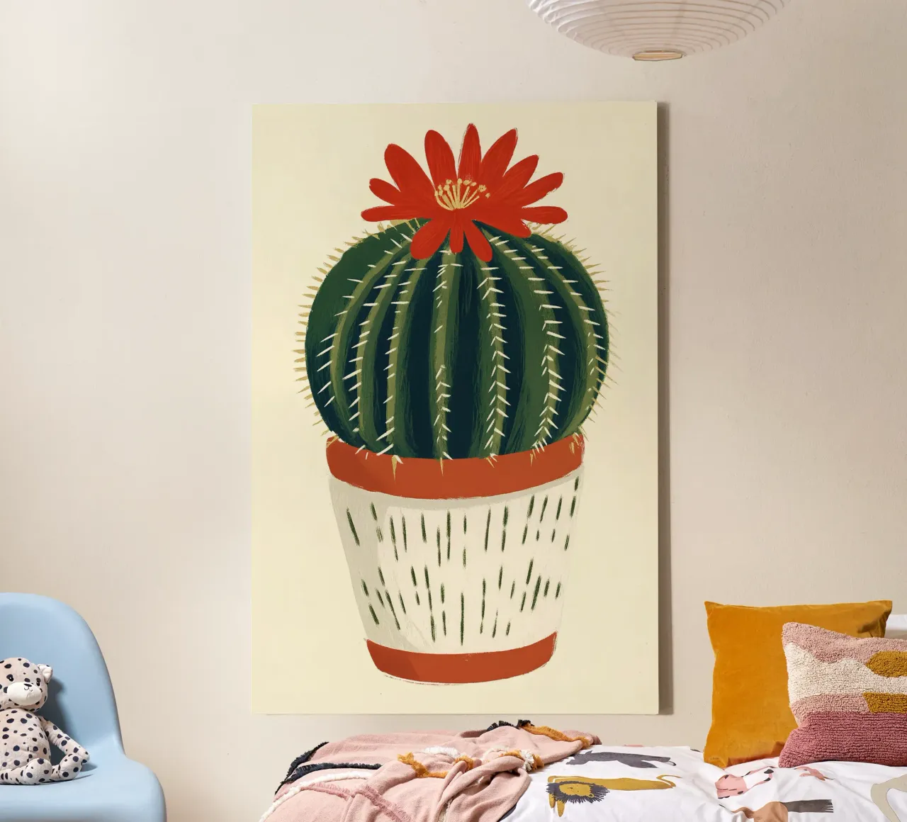 Cactus rotondo tela da Curious Canvas